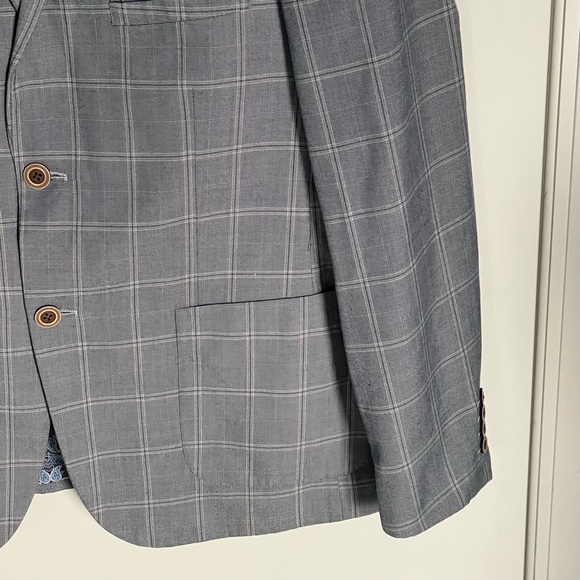 Paisley & Gray Slim Fit 2-Button Plaid Sport Coat Blazer Jacket 35408 - Picture 5 of 15